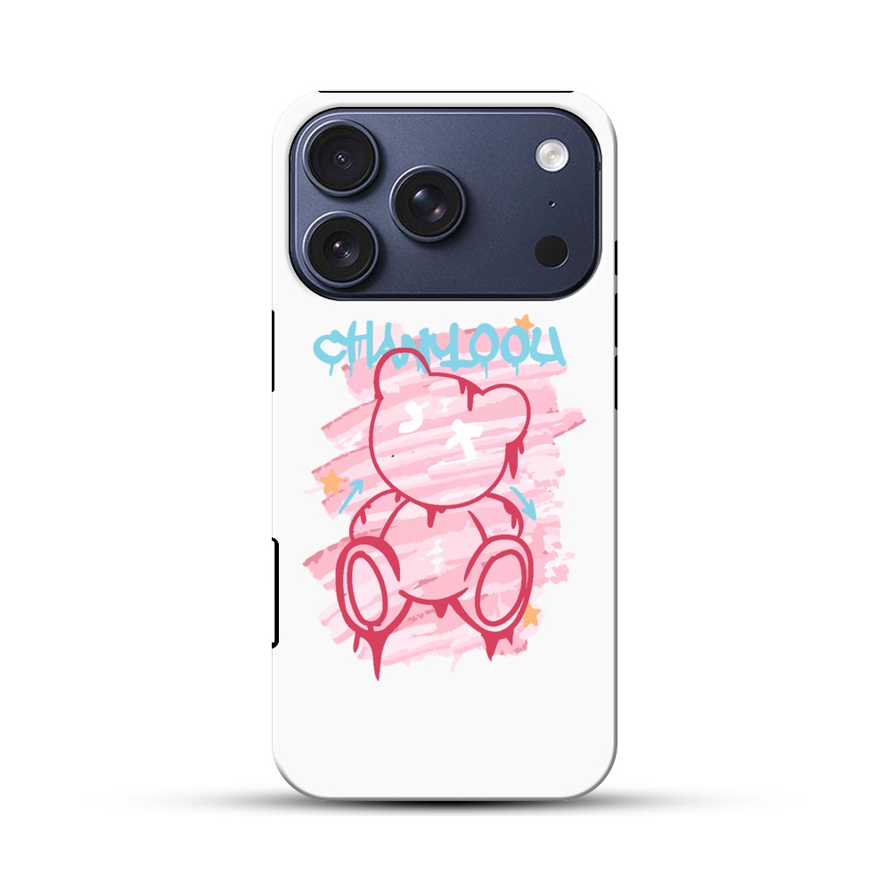 かわいいクマのイラスト iPhone 17 Proオリジナルハ耐衝撃ケース