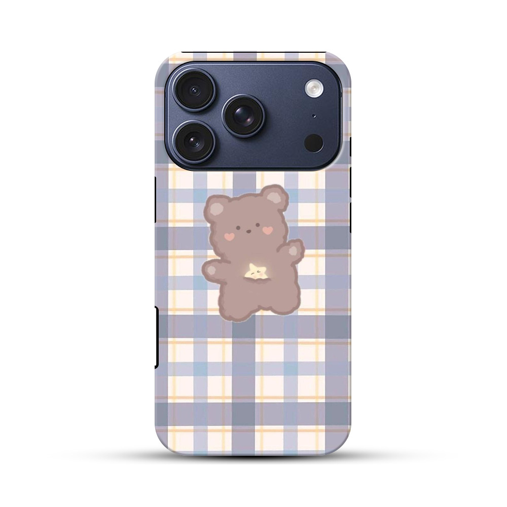 かわいいクマのイラスト iPhone 17 Proオリジナルハ耐衝撃ケース