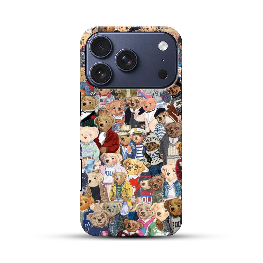 かわいいクマたち iPhone 17 Proオリジナルハ耐衝撃ケース