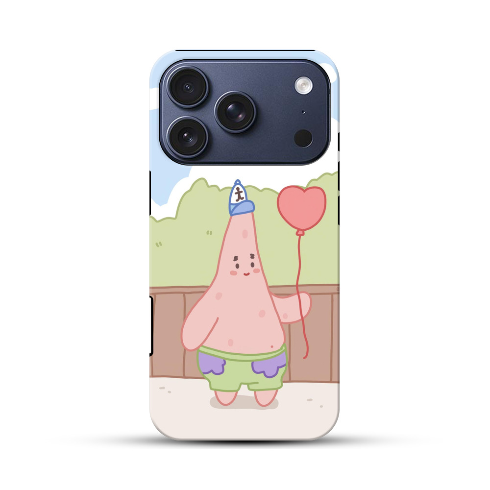 ハート風船のキャラ iPhone 17 Proオリジナルハ耐衝撃ケース