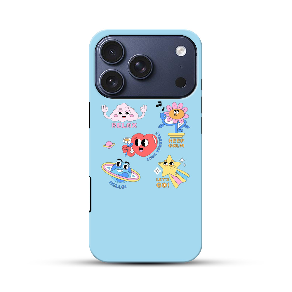 かわいいキャラクターの群れ iPhone 17 Proオリジナルハ耐衝撃ケース