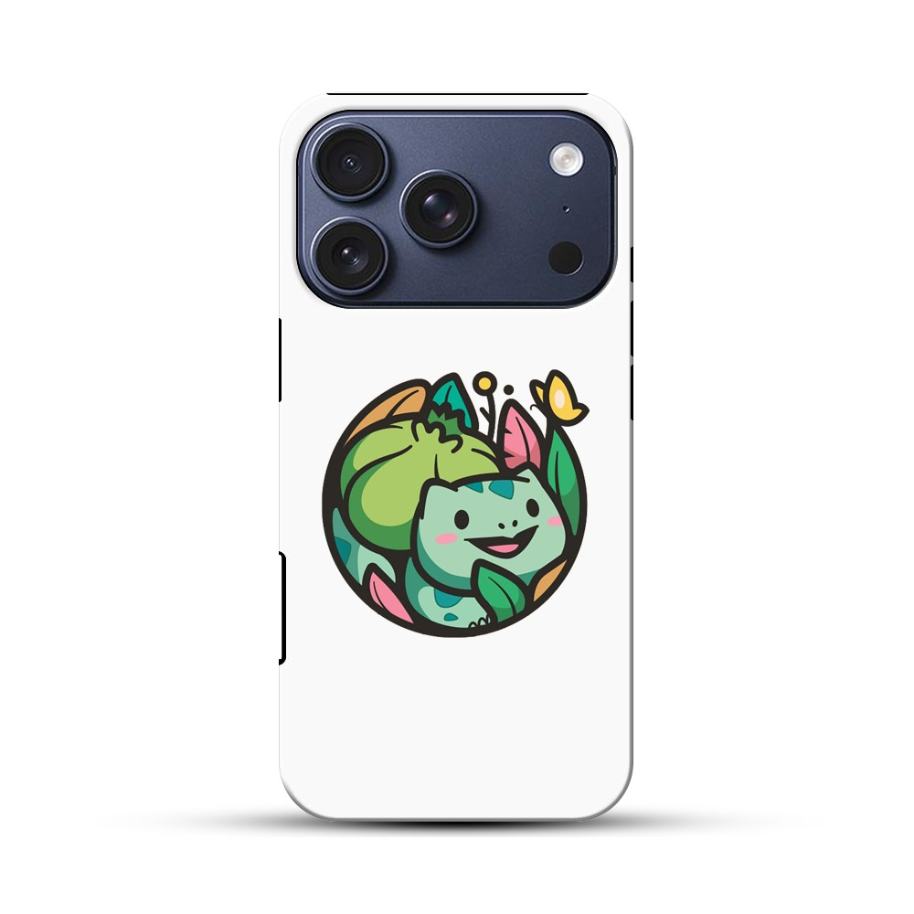 かわいい緑のキャラクター iPhone 17 Proオリジナルハ耐衝撃ケース