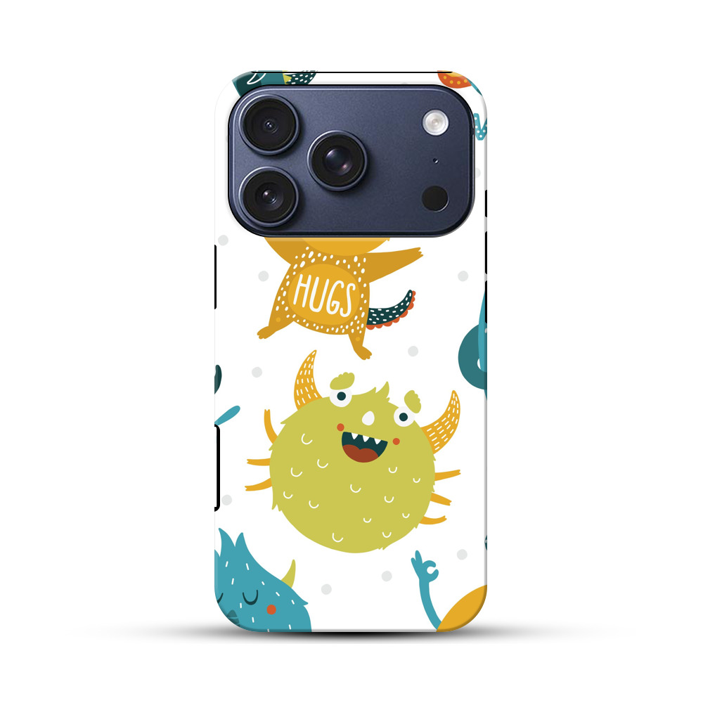 かわいいモンスターのパターン iPhone 17 Proオリジナルハ耐衝撃ケース