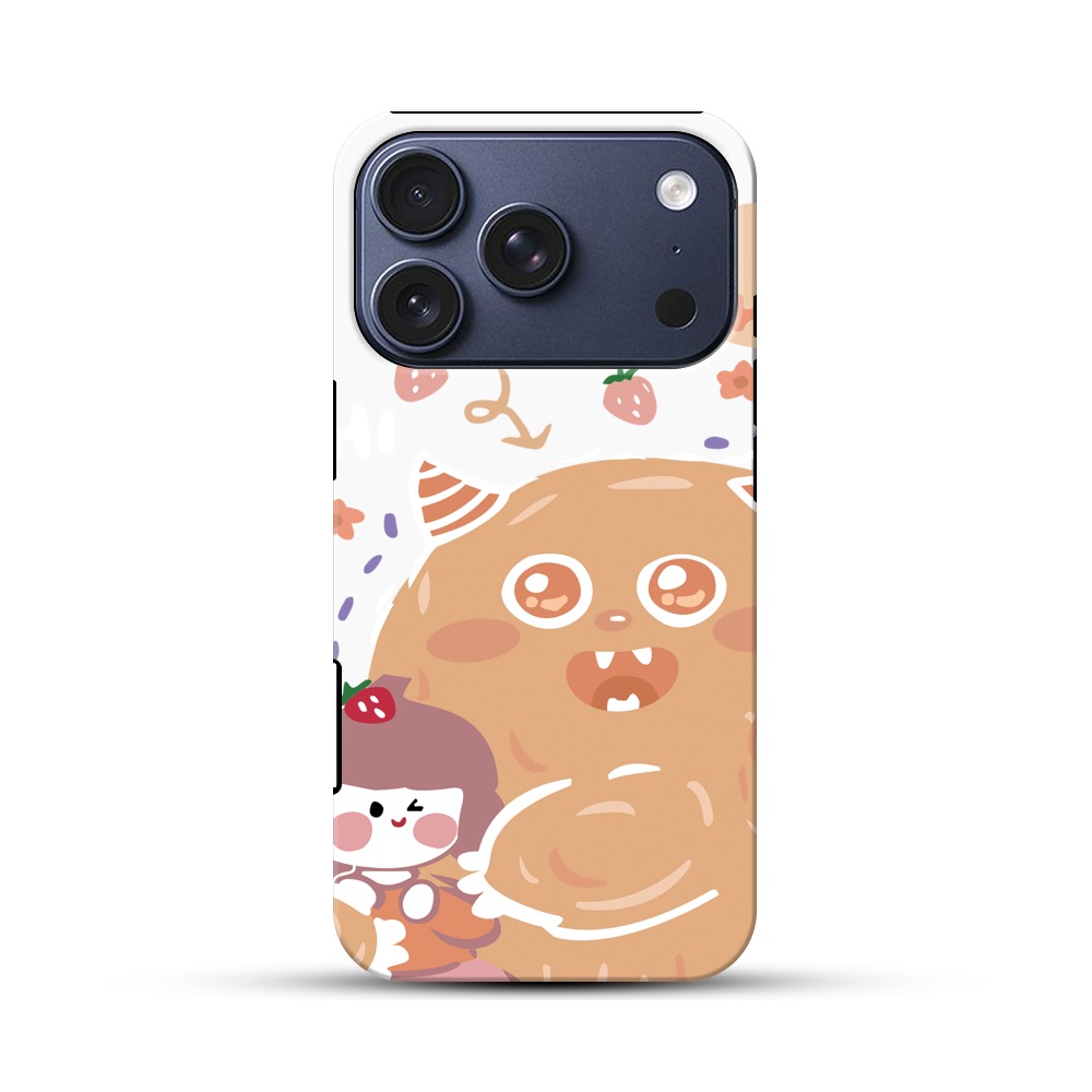 かわいいモンスターと女の子 iPhone 17 Proオリジナルハ耐衝撃ケース