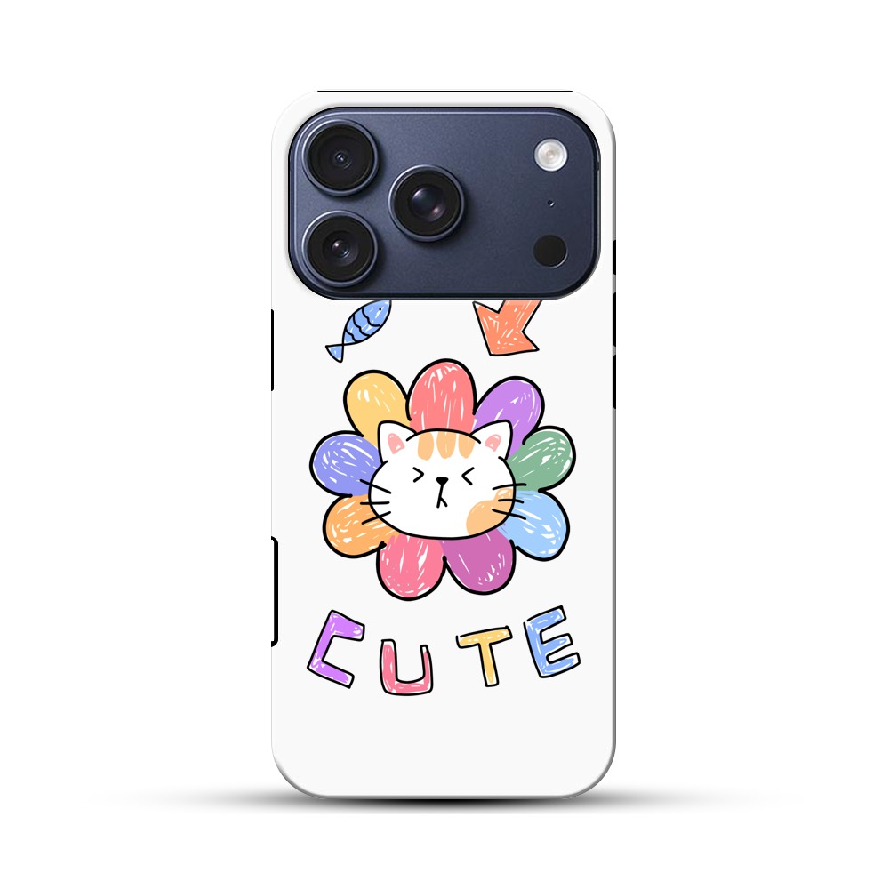 かわいい猫の花 iPhone 17 Proオリジナルハ耐衝撃ケース