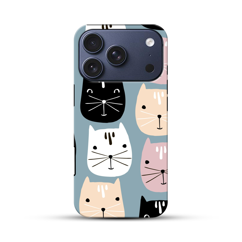 かわいい猫のパターン iPhone 17 Proオリジナルハ耐衝撃ケース