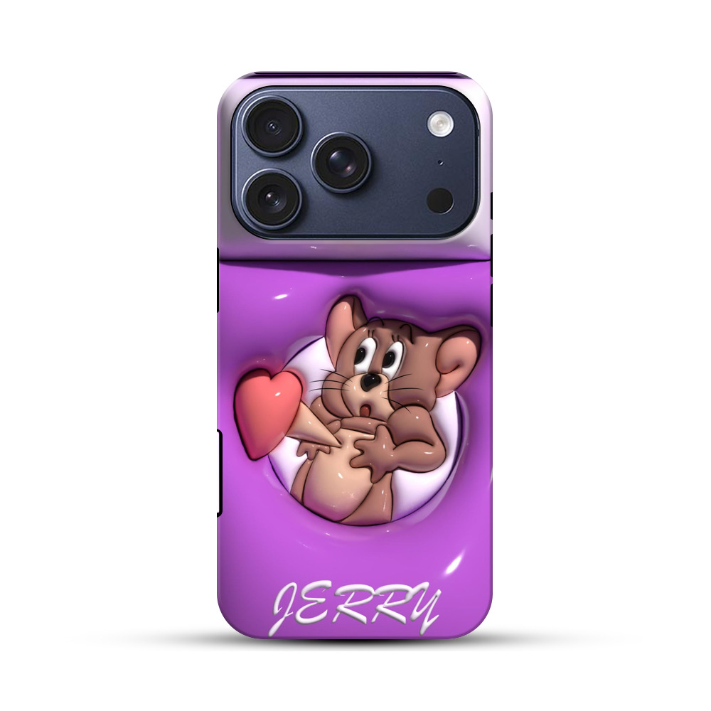 かわいいネズミのハート iPhone 17 Proオリジナルハ耐衝撃ケース