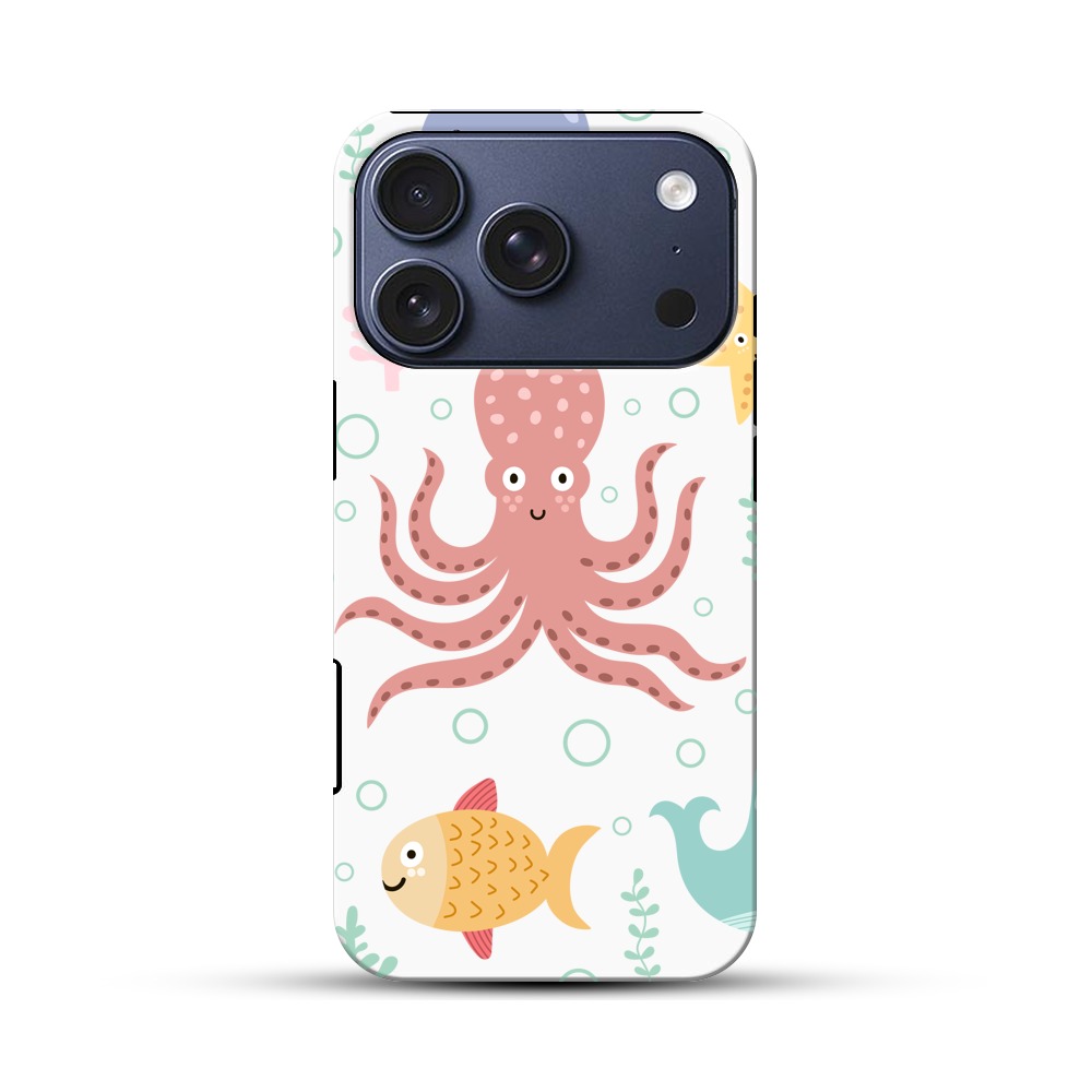 かわいい海の生き物たちのパターン marine-life かわいい海の生き物たちのパターン marine-life