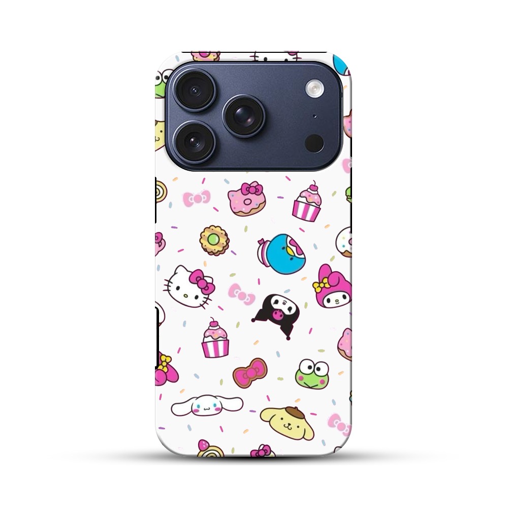かわいいキャラクターの模様 iPhone 17 Proオリジナルハ耐衝撃ケース