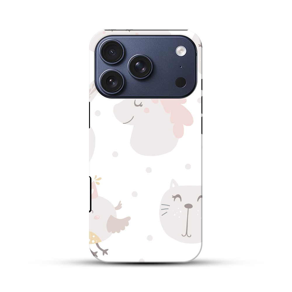 かわいい動物のパターン iPhone 17 Proオリジナルハ耐衝撃ケース