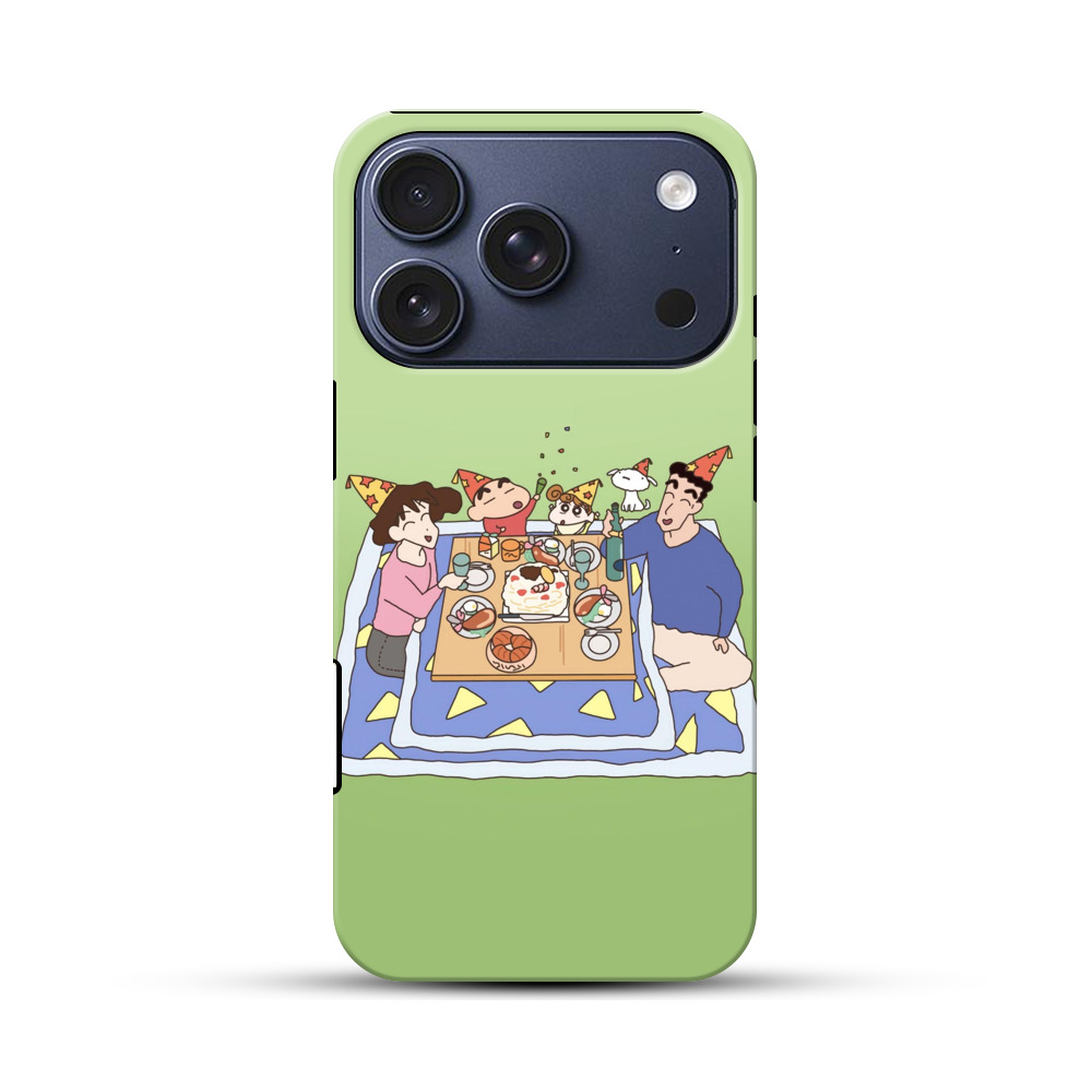 こたつで家族パーティー iPhone 17 Proオリジナルハ耐衝撃ケース