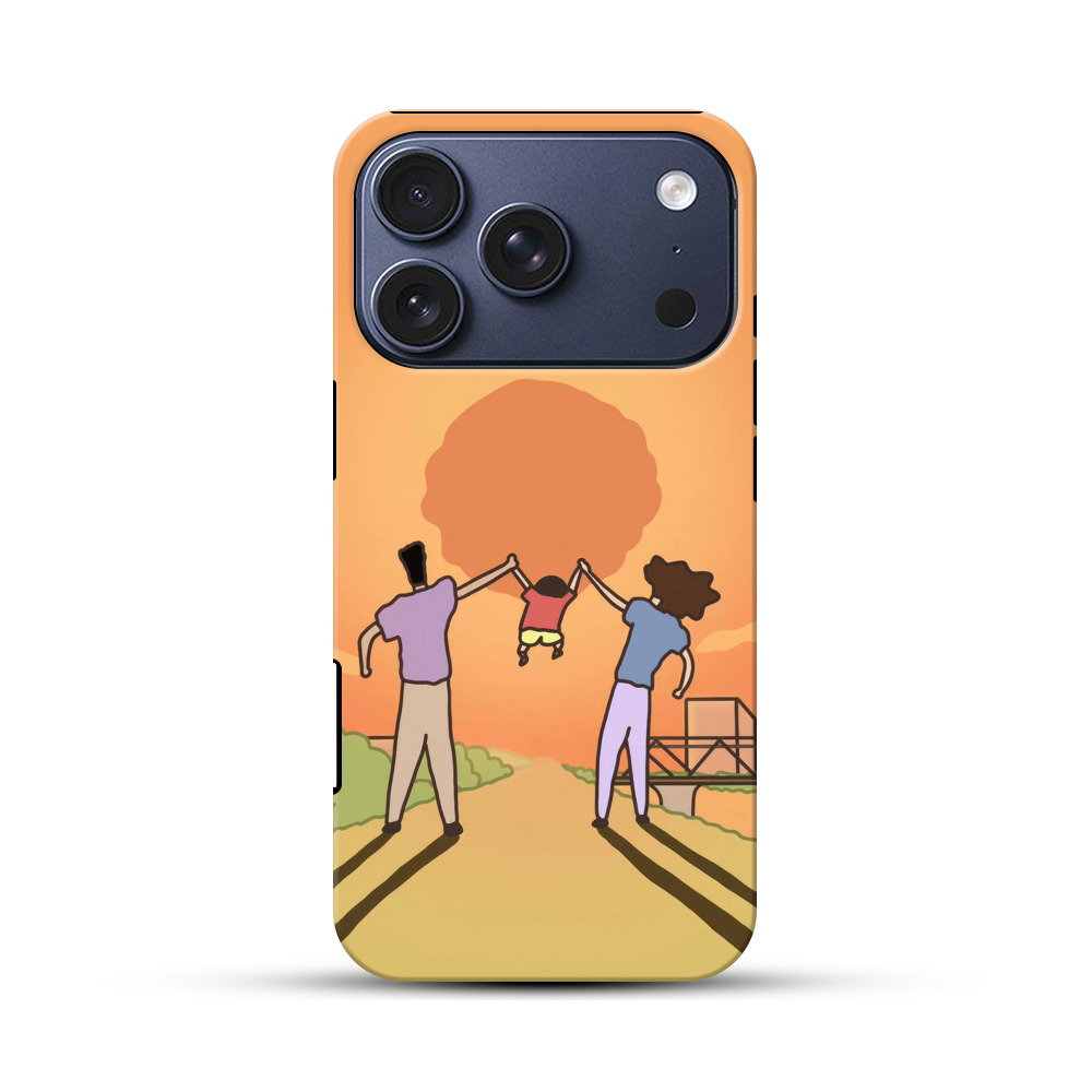夕日の家族 iPhone 17 Proオリジナルハ耐衝撃ケース
