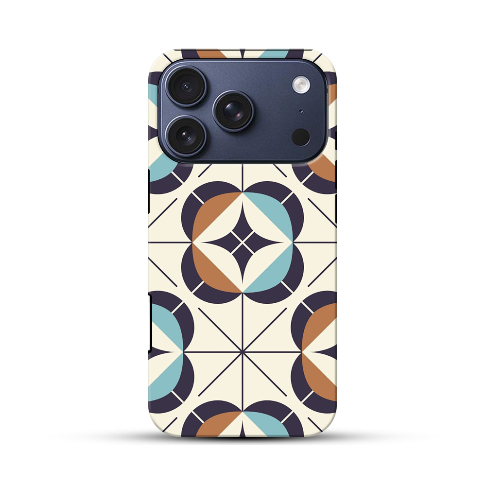 幾何学的模様パターン iPhone 17 Proオリジナルハ耐衝撃ケース