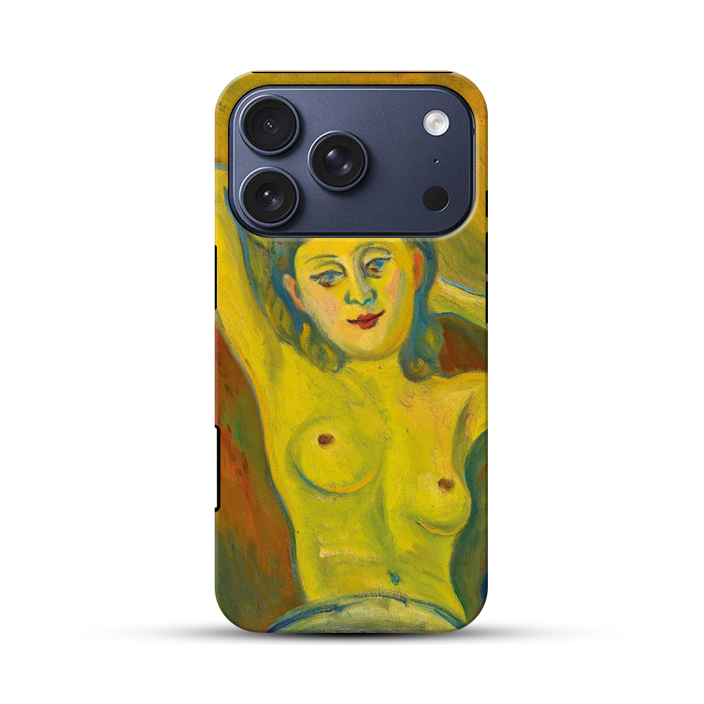 黄緑色のヌードポートレート iPhone 17 Proオリジナルハ耐衝撃ケース