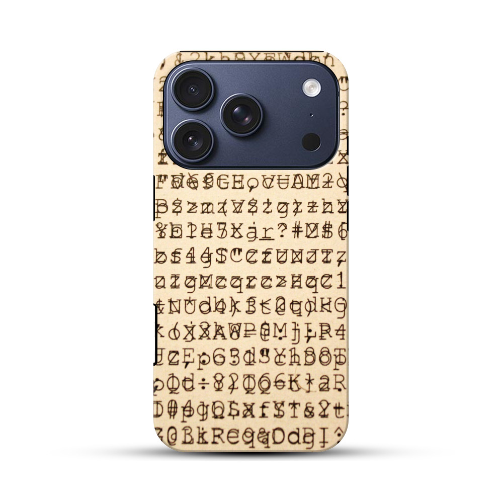 古文書風アルファベット iPhone 17 Proオリジナルハ耐衝撃ケース