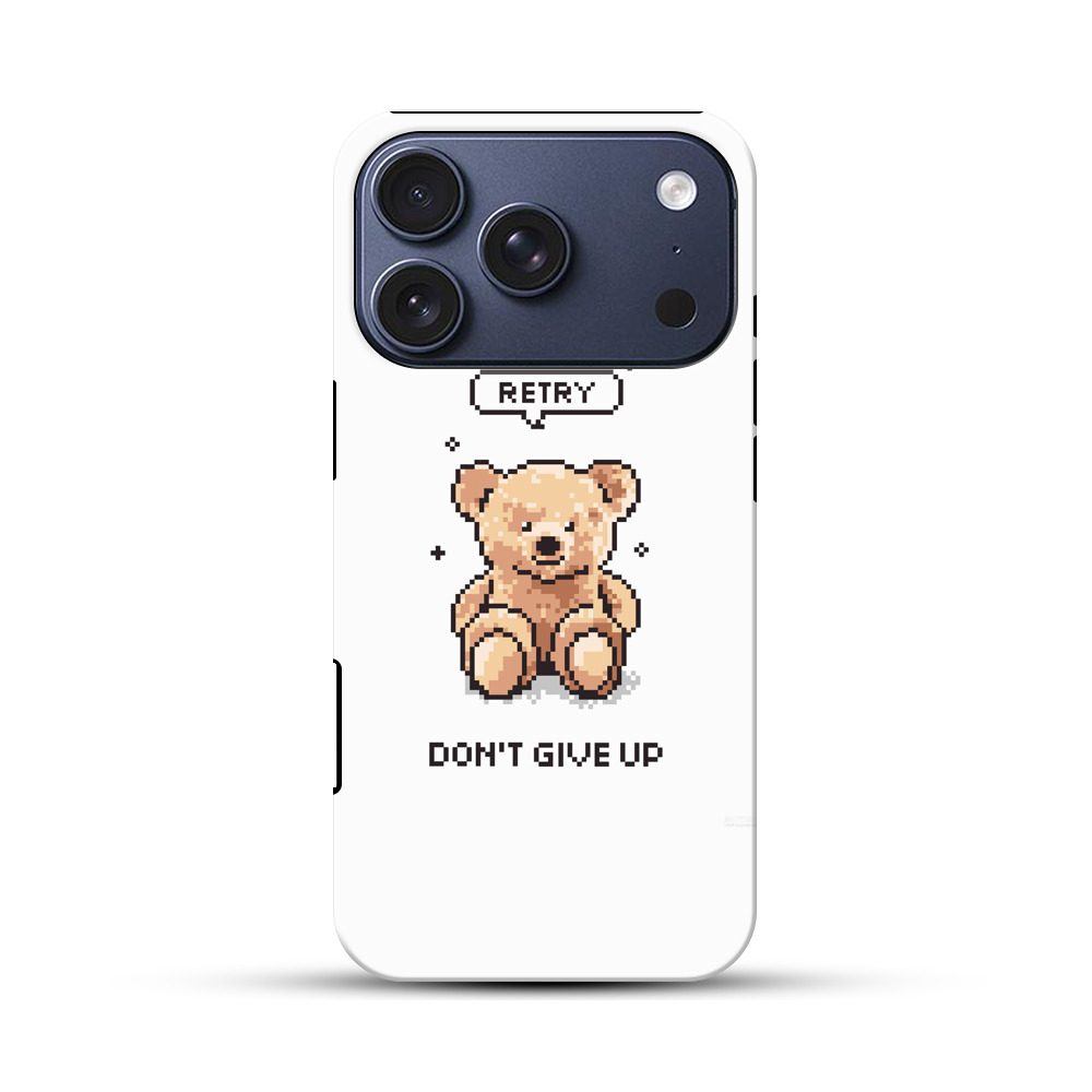 くまのぬいぐるみと励ましの言葉 iPhone 17 Proオリジナルハ耐衝撃ケース