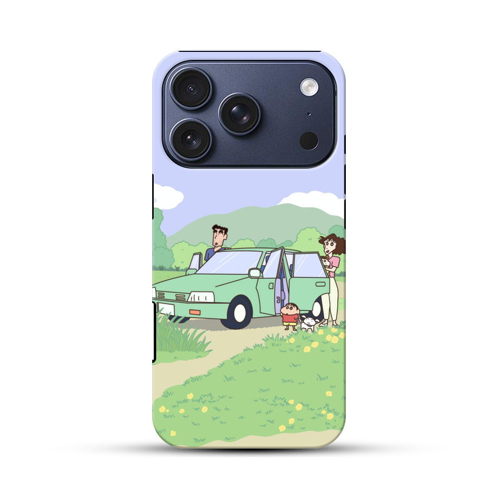 しんちゃん一家の車旅 iPhone 17 Proオリジナルハ耐衝撃ケース