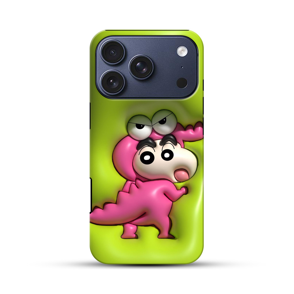 ピンク恐竜のしんちゃん iPhone 17 Proオリジナルハ耐衝撃ケース