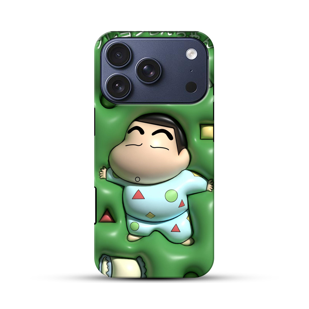 しんちゃん寝そべり iPhone 17 Proオリジナルハ耐衝撃ケース
