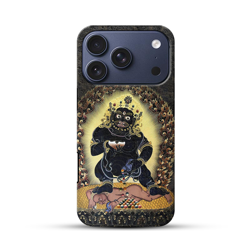 黒い仏像の守護神 iPhone 17 Proオリジナルハ耐衝撃ケース