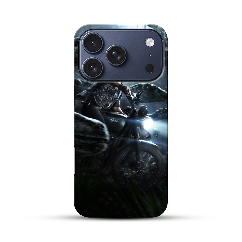 恐竜バイクチェイス iPhone 17 Proオリジナルハ耐衝撃ケース