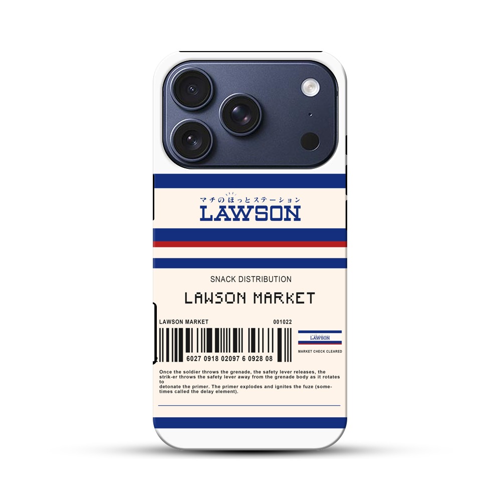 ローソンロゴとバーコードデザイン iPhone 17 Proオリジナルハ耐衝撃ケース