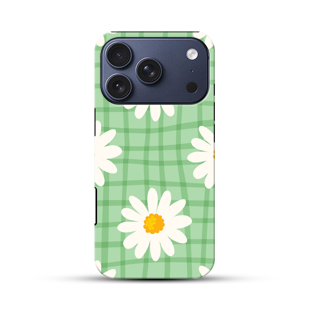 マーガレットの花柄 iPhone 17 Proオリジナルハ耐衝撃ケース