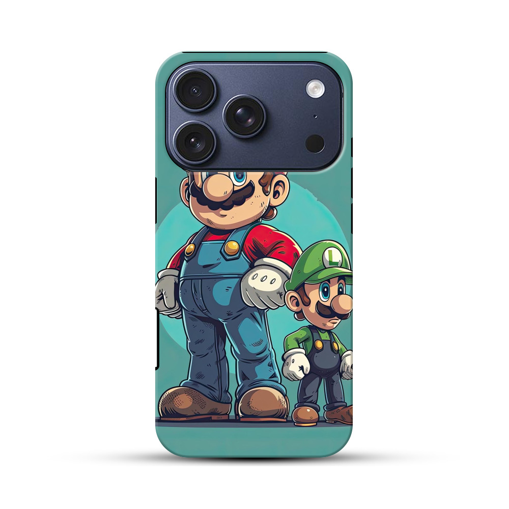 マリオとルイージ iPhone 17 Proオリジナルハ耐衝撃ケース