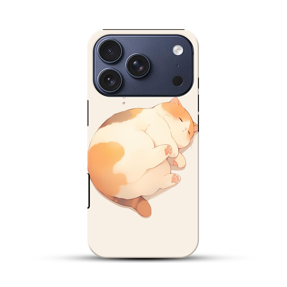 丸くなって眠る猫 iPhone 17 Proオリジナルハ耐衝撃ケース