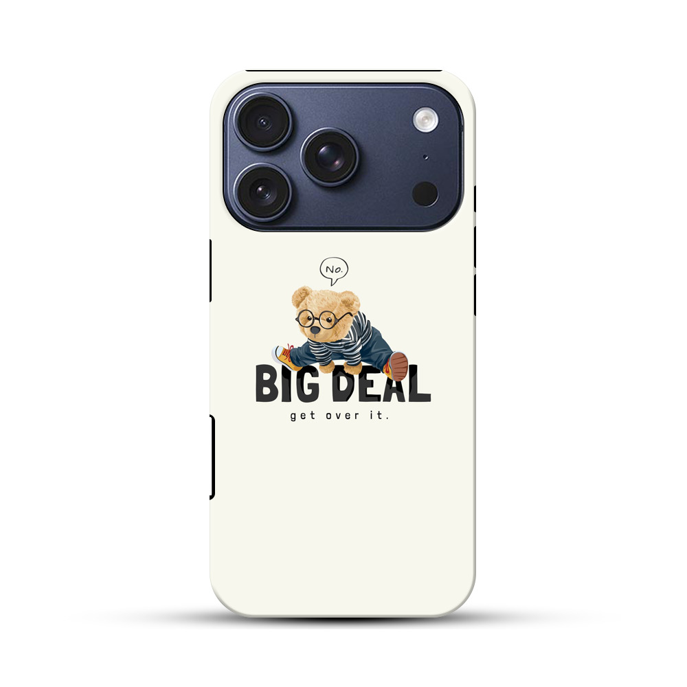 メガネをかけたテディベアのイラスト iPhone 17 Proオリジナルハ耐衝撃ケース