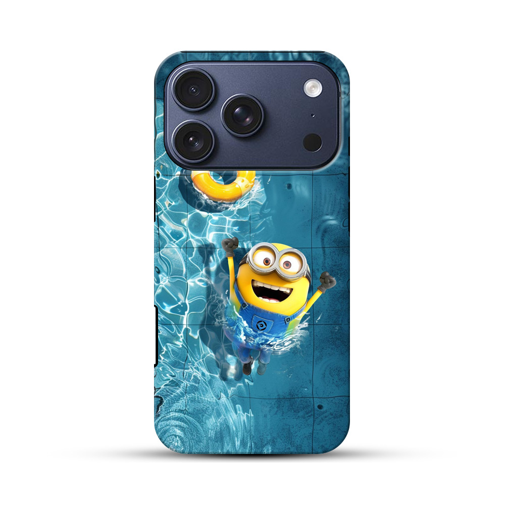 プールで遊ぶミニオン iPhone 17 Proオリジナルハ耐衝撃ケース