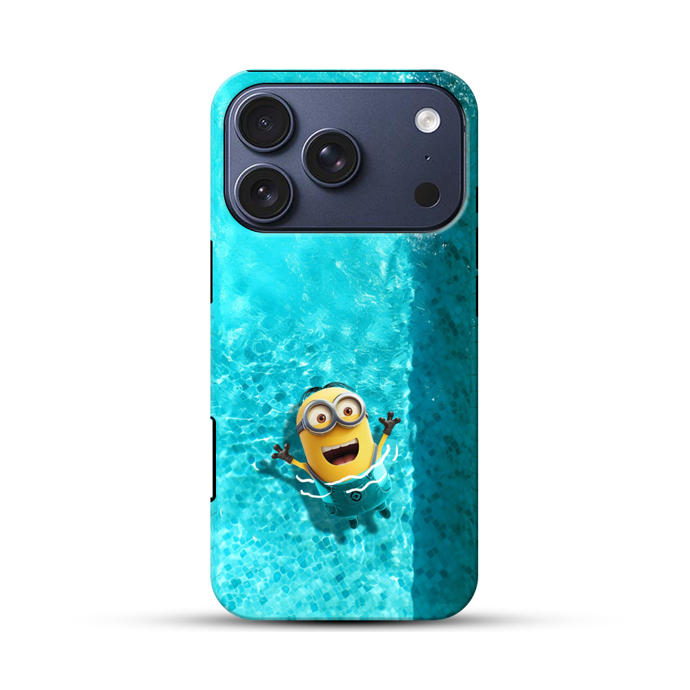 ミニオンとプール遊び iPhone 17 Proオリジナルハ耐衝撃ケース