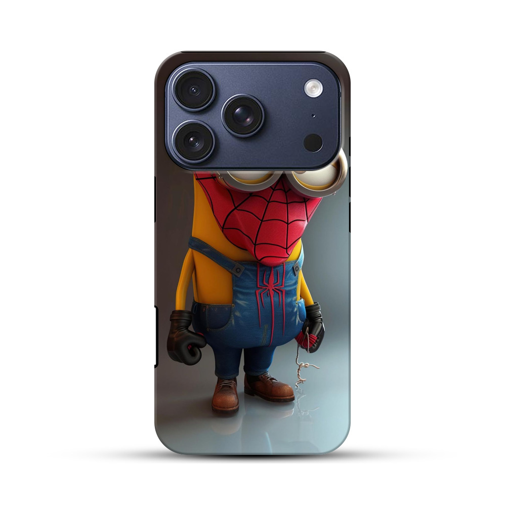 ミニオンのスパイダーマン姿 iPhone 17 Proオリジナルハ耐衝撃ケース
