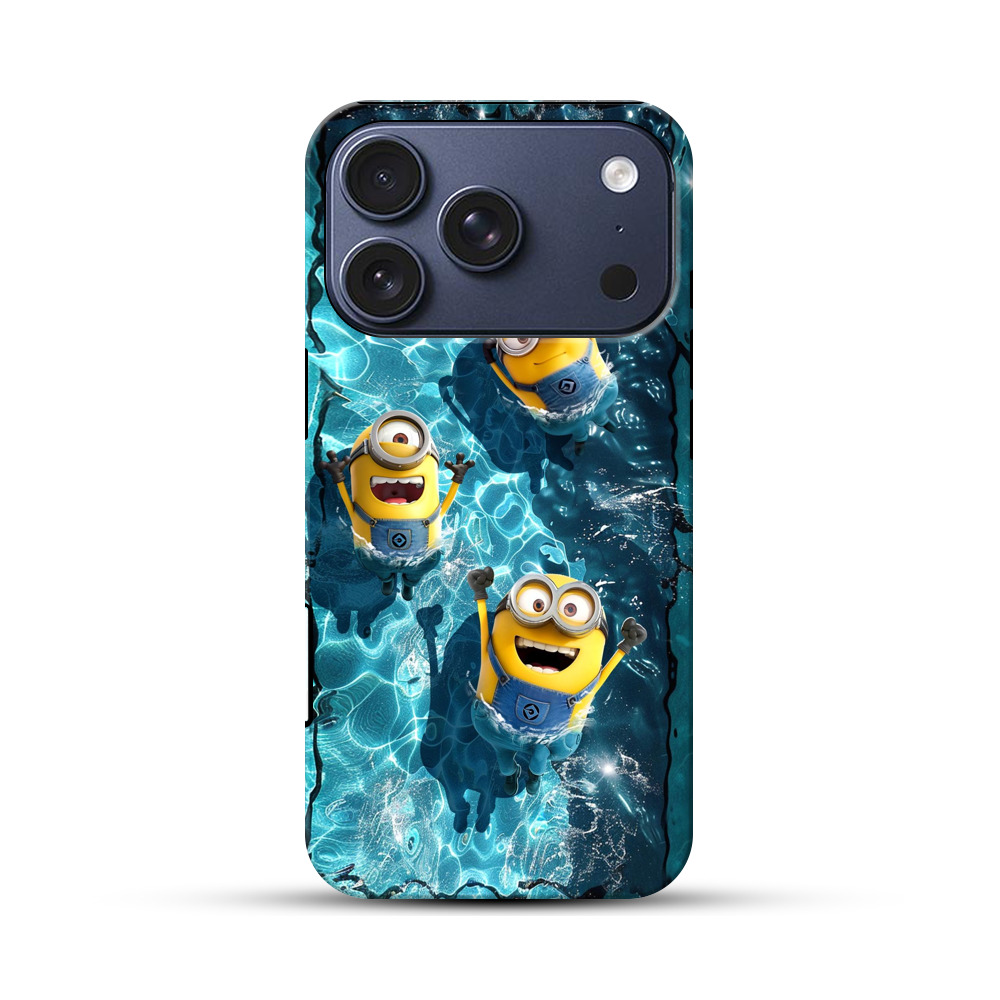 ミニオンズ水遊び iPhone 17 Proオリジナルハ耐衝撃ケース
