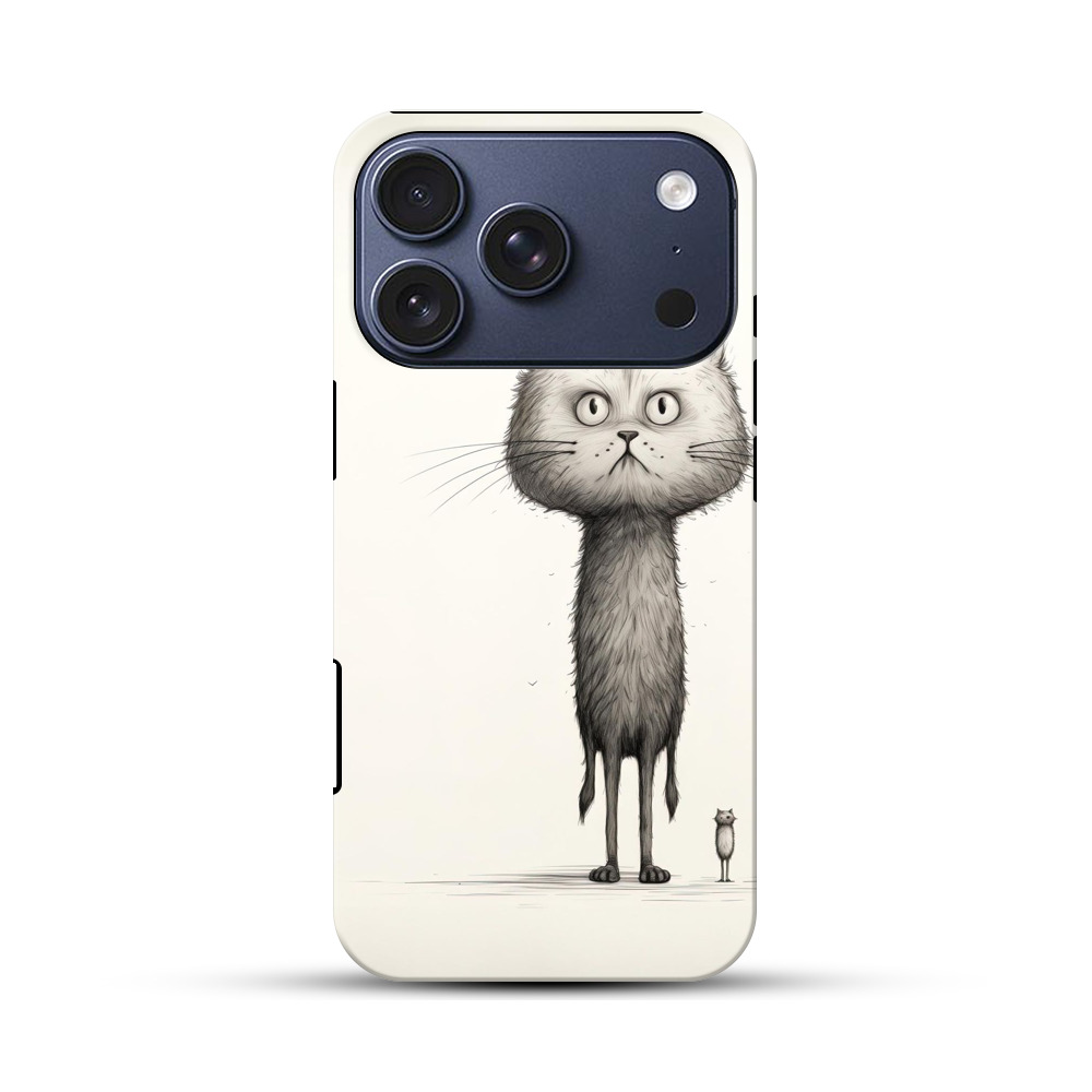 長い首の猫 iPhone 17 Proオリジナルハ耐衝撃ケース