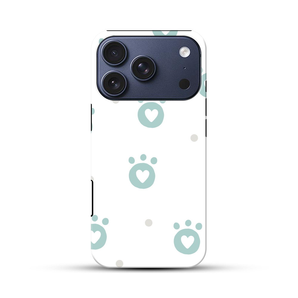 ねこ足跡のパターン iPhone 17 Proオリジナルハ耐衝撃ケース