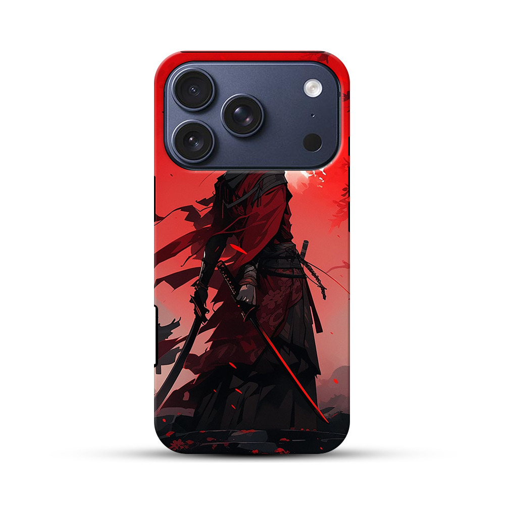 赤月の忍者 iPhone 17 Proオリジナルハ耐衝撃ケース