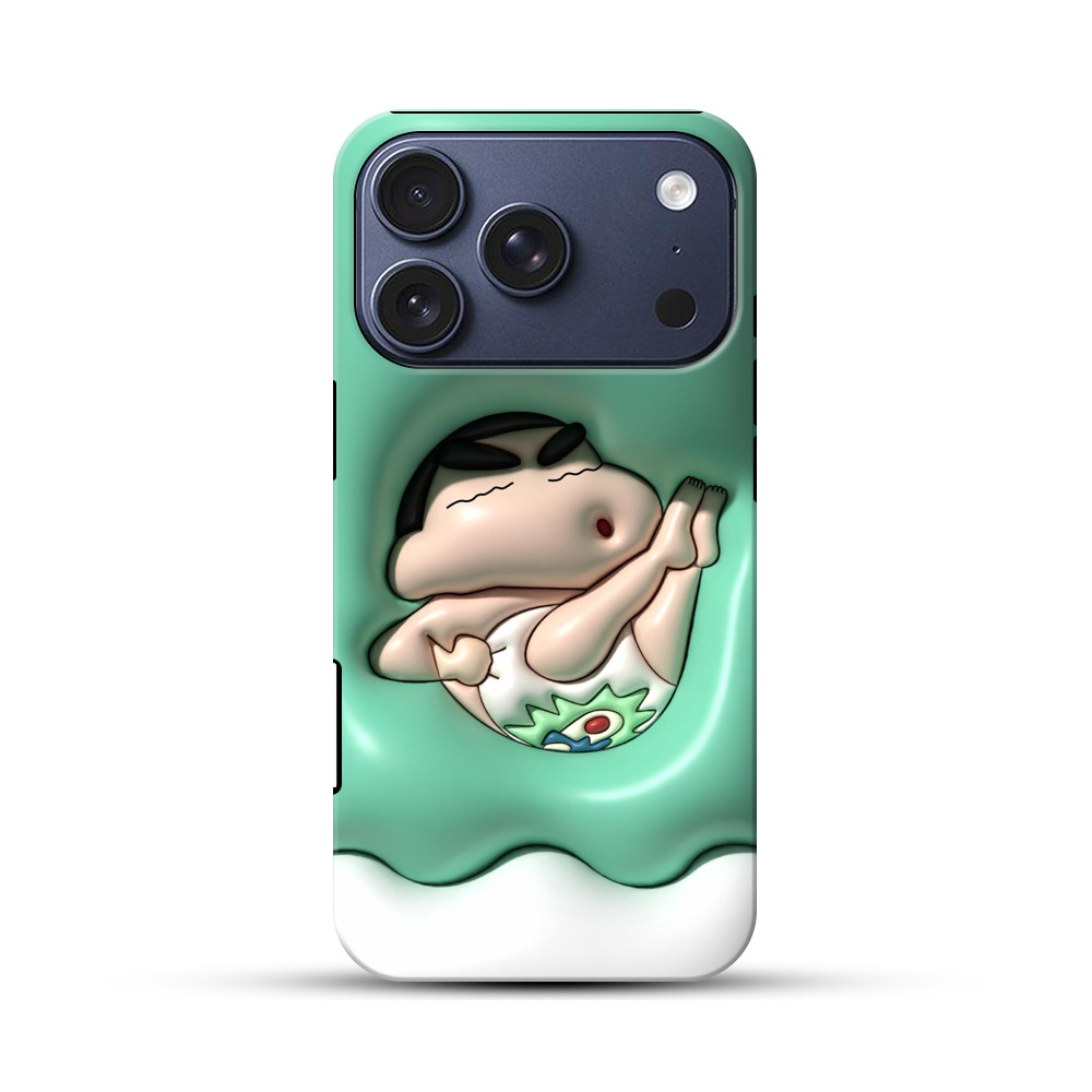 お風呂リラックスしんちゃん iPhone 17 Proオリジナルハ耐衝撃ケース