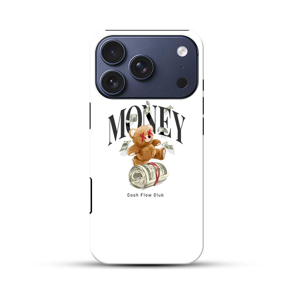 お金とクマのぬいぐるみ iPhone 17 Proオリジナルハ耐衝撃ケース