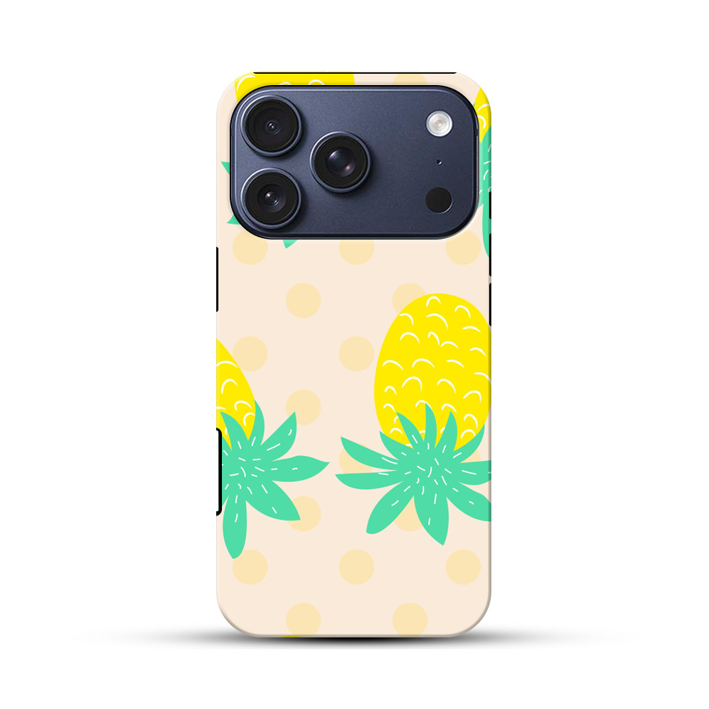 パイナップルのパターン iPhone 17 Proオリジナルハ耐衝撃ケース