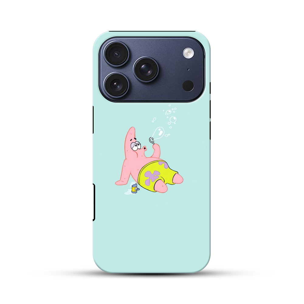 シャボン玉を吹くパトリック iPhone 17 Proオリジナルハ耐衝撃ケース