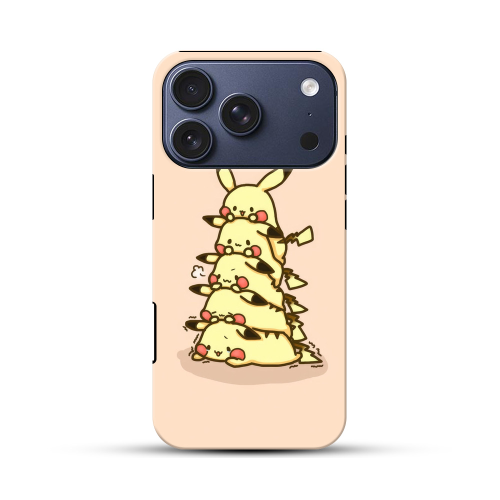 ピカチュウ4匹重ね iPhone 17 Proオリジナルハ耐衝撃ケース