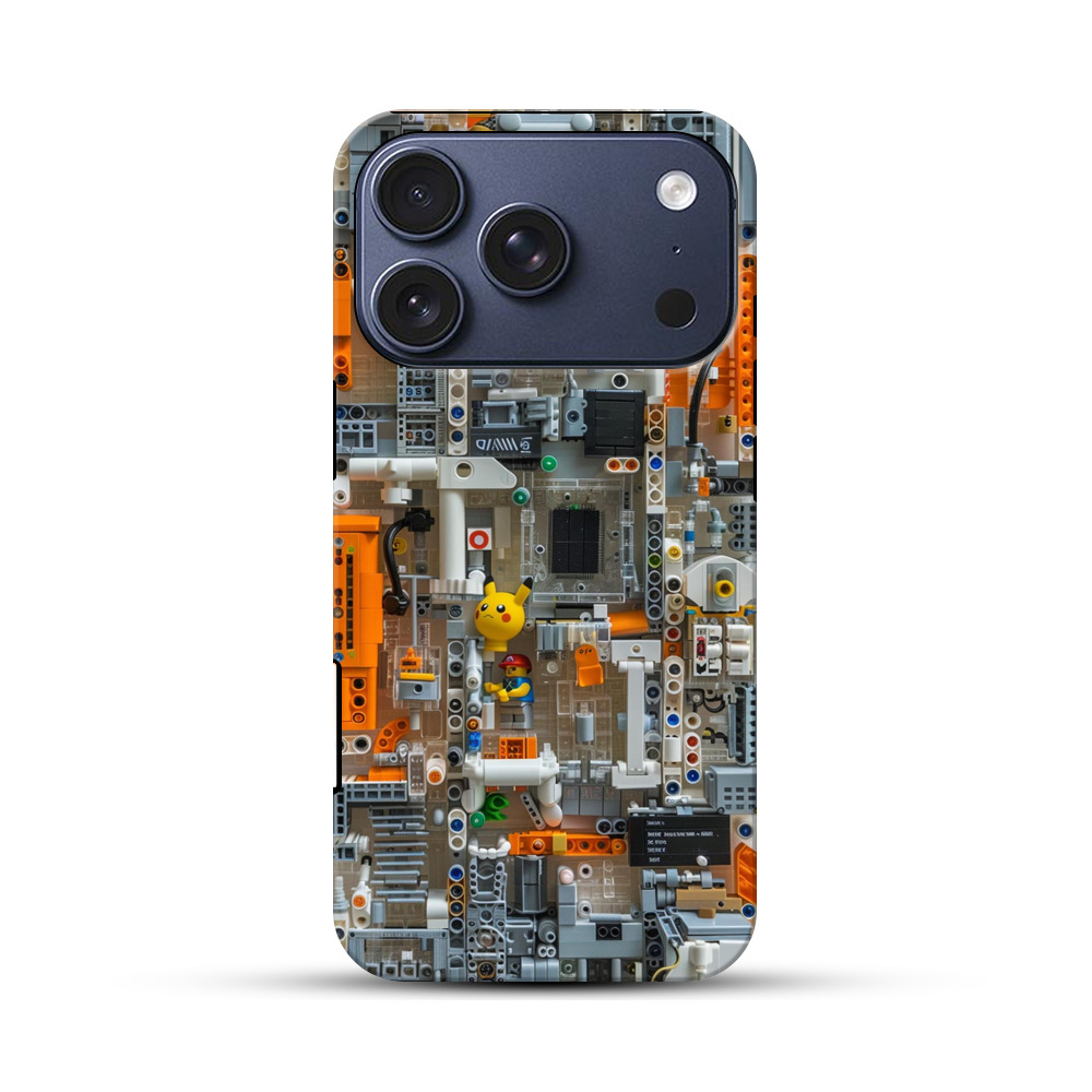ピカチュウとレゴの部品 iPhone 17 Proオリジナルハ耐衝撃ケース