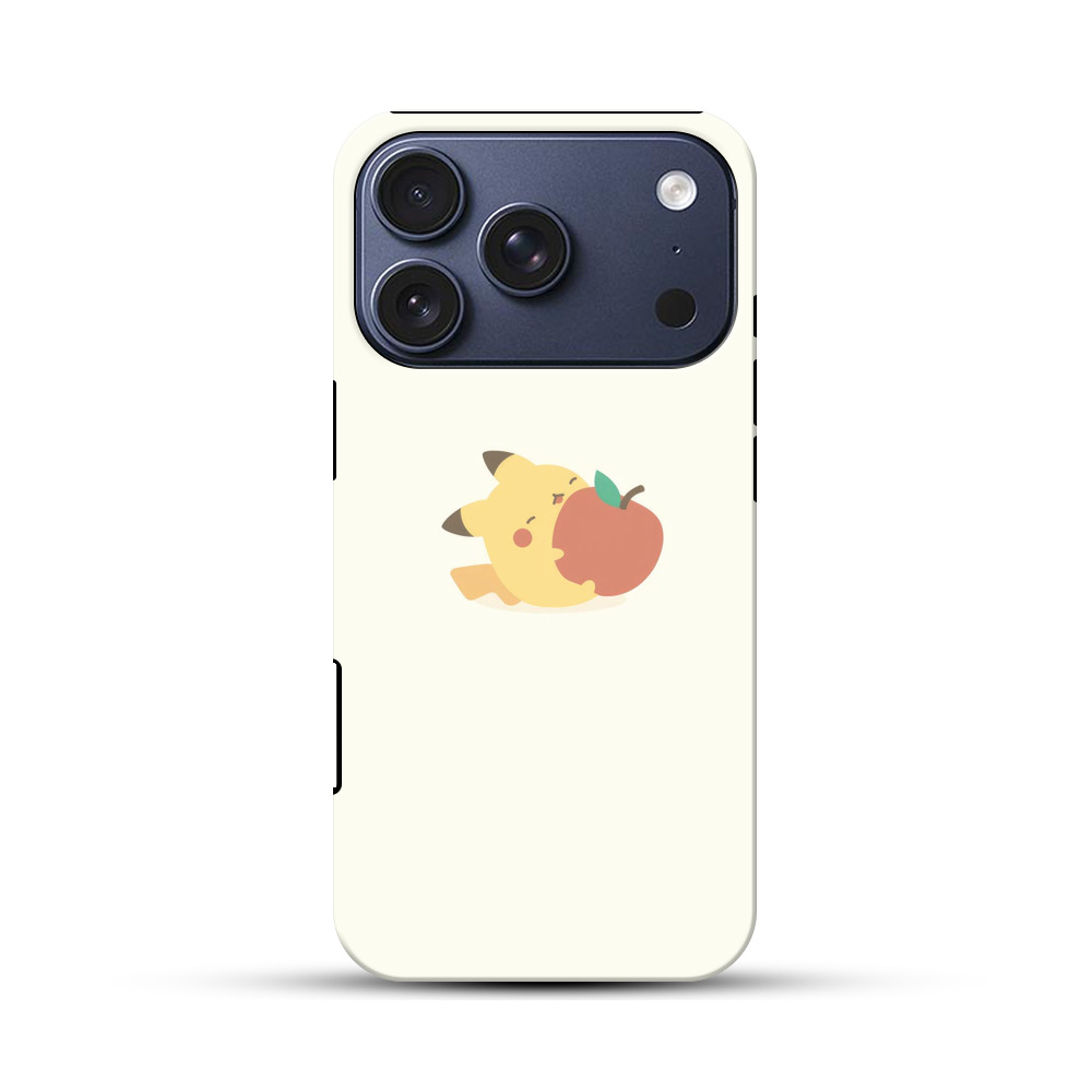 ピカチュウとりんご iPhone 17 Proオリジナルハ耐衝撃ケース