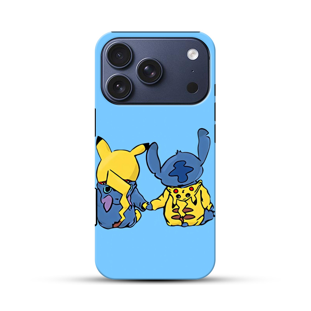 ピカチュウとスティッチ iPhone 17 Proオリジナルハ耐衝撃ケース