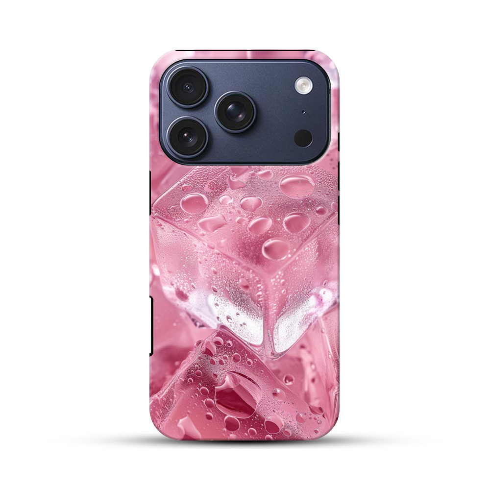 ピンク氷のキューブ iPhone 17 Proオリジナルハ耐衝撃ケース