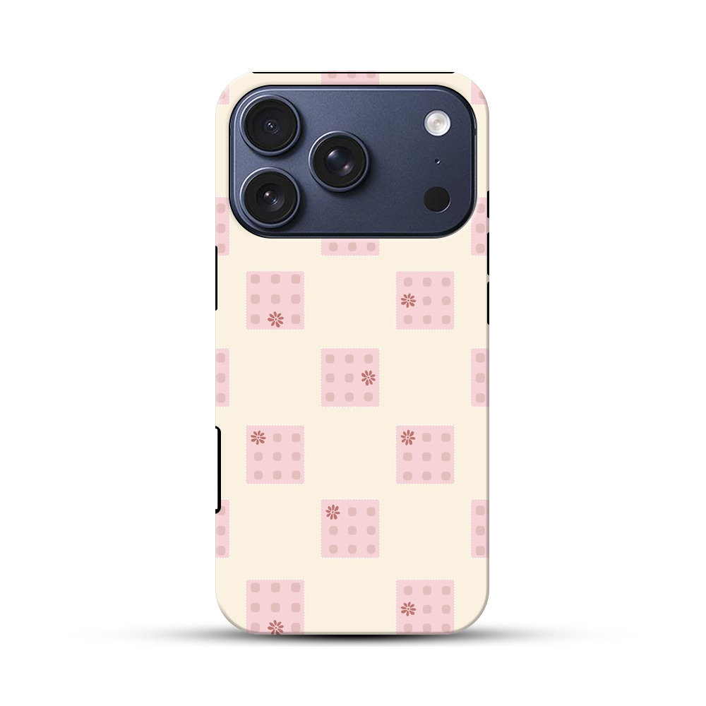 ピンクのドットパターン iPhone 17 Proオリジナルハ耐衝撃ケース