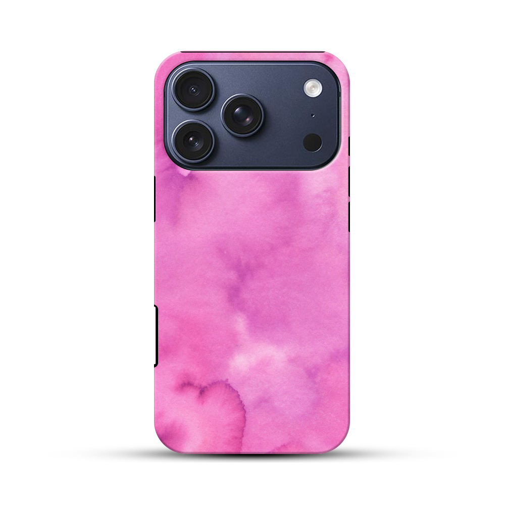 ピンクの水彩グラデーション iPhone 17 Proオリジナルハ耐衝撃ケース