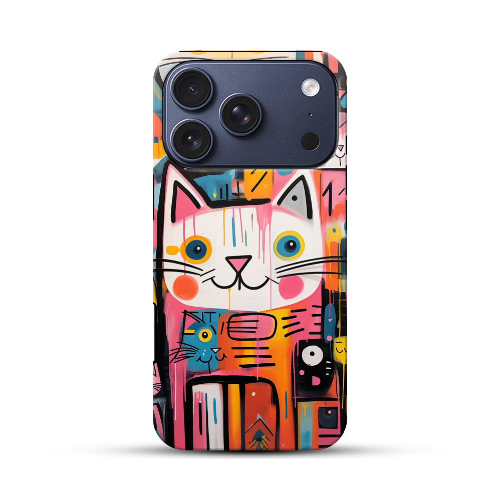 ポップアートの猫 iPhone 17 Proオリジナルハ耐衝撃ケース