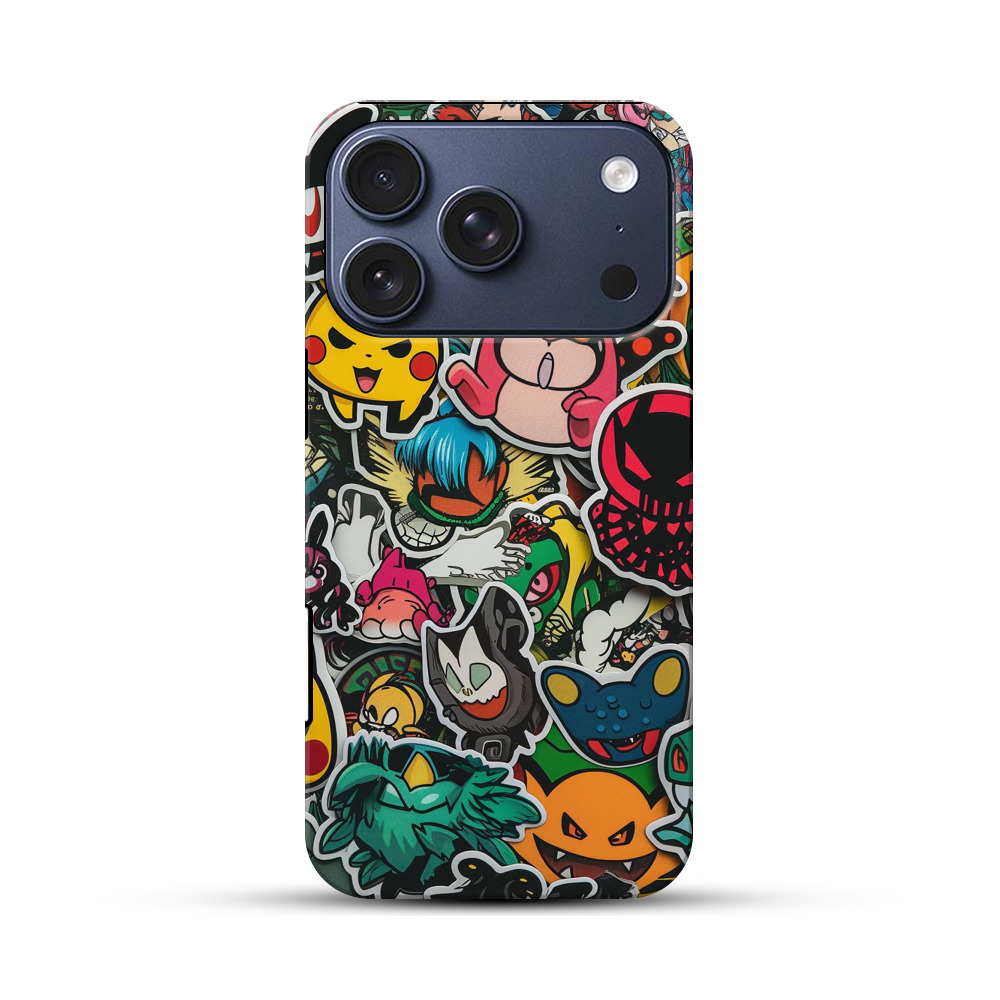 カラフルキャラ集合 iPhone 17 Proオリジナルハ耐衝撃ケース